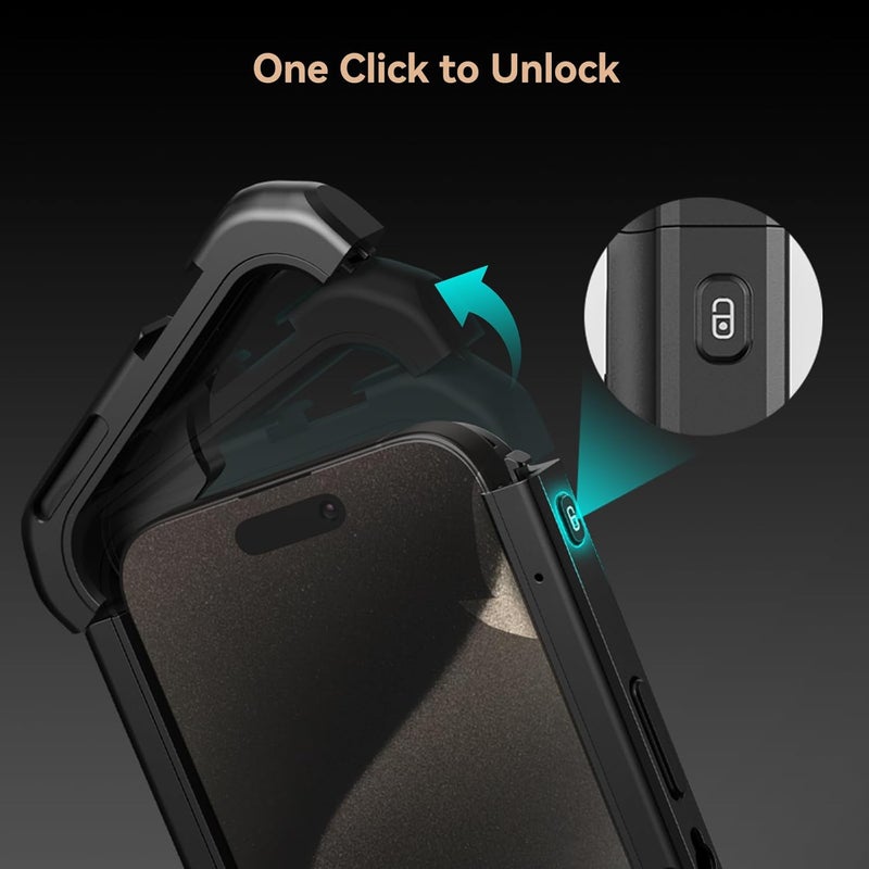 SMALLRIG Single Handheld Phone Cage Kit for iPhone 15 Pro Max, Mobile Video Rig Cage Kit with Wireless Quick Release Handle for Video Recording/YouTube/Live Streaming/Vlog - 4393 - Image 2